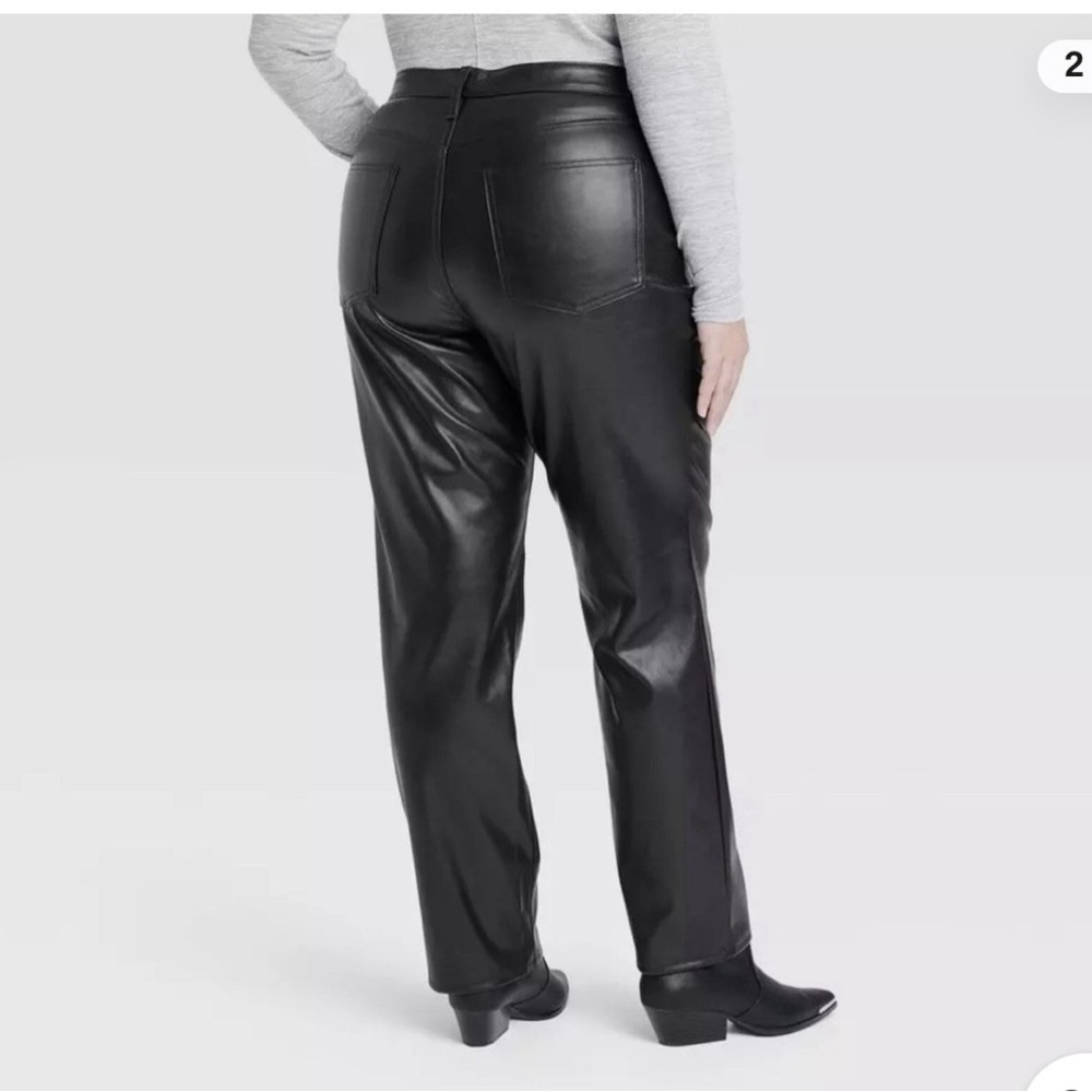 90s Faux Leather Pants Sz 8 Whimsigoth Winter Fall Black Iconic Punk Grunge Y2K
